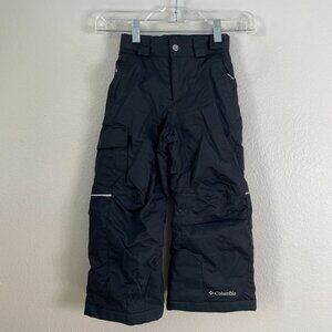 Columbia Kids XXS Black Omni Heat Insulated Snow Ski Pants Cargo Pocket Unisex